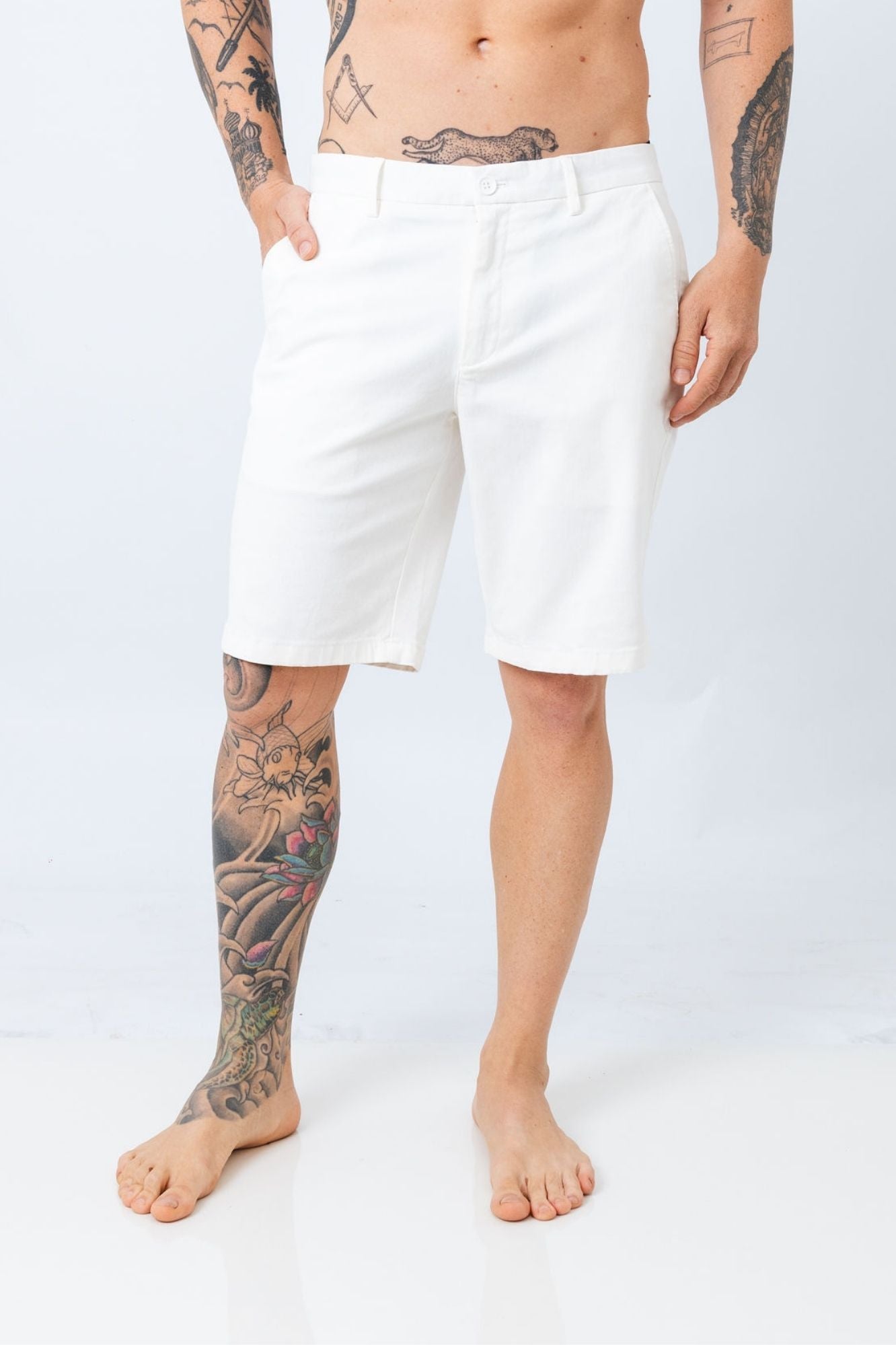 Bermuda Sarja Manzoni Off White – Tflow