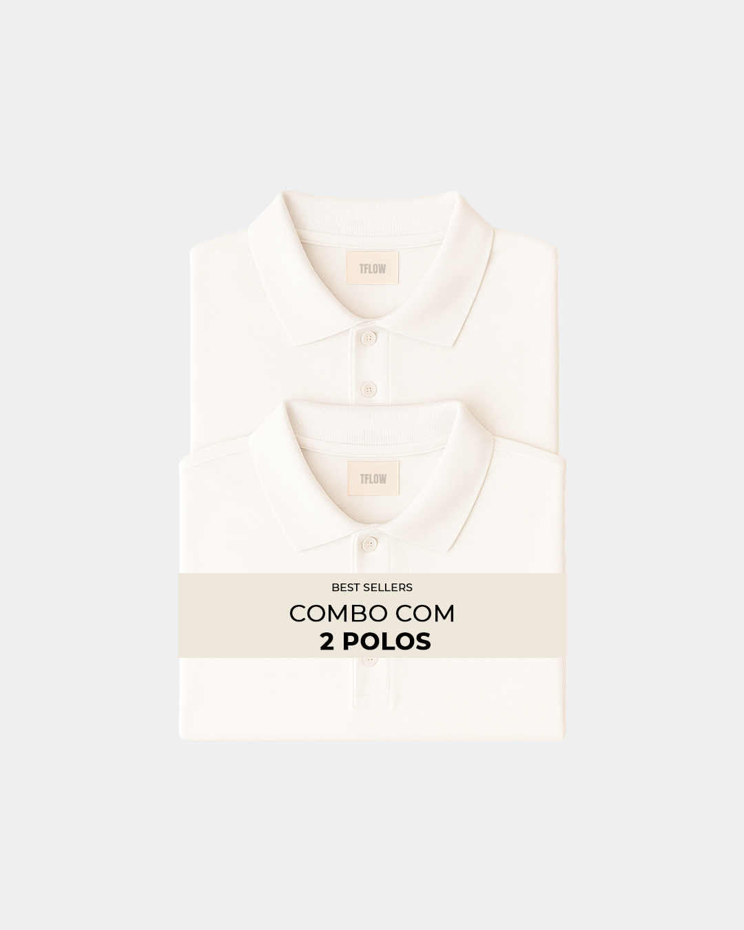 Combo 2 Polos Pima Cannel Brancas