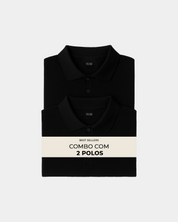 Combo 2 Polos Pima Cannel Pretas