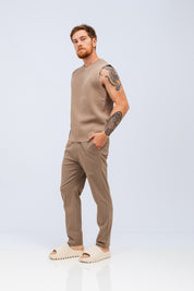 Colete Tricot Mendho Caqui