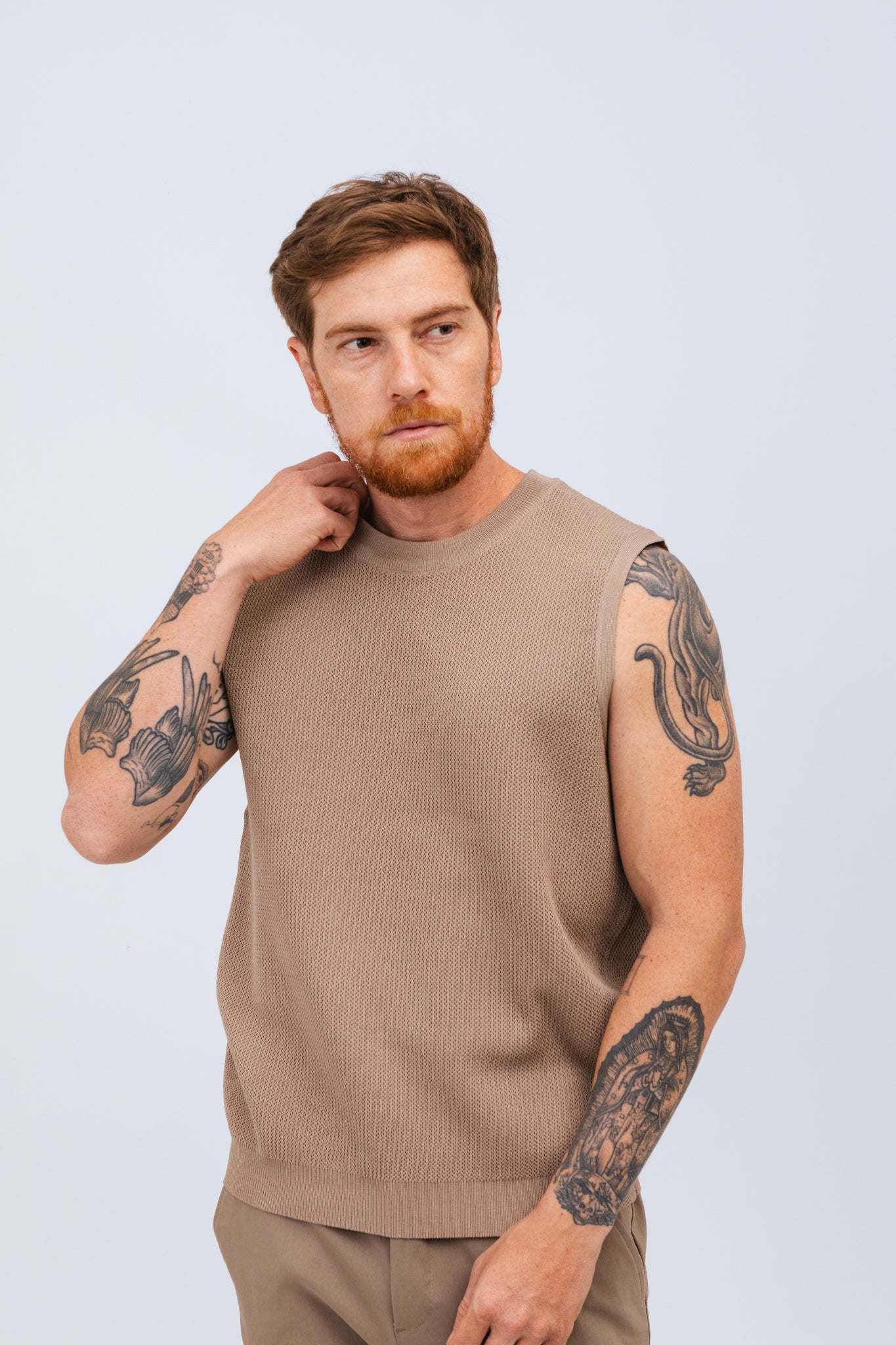 Colete Tricot Mendho Caqui