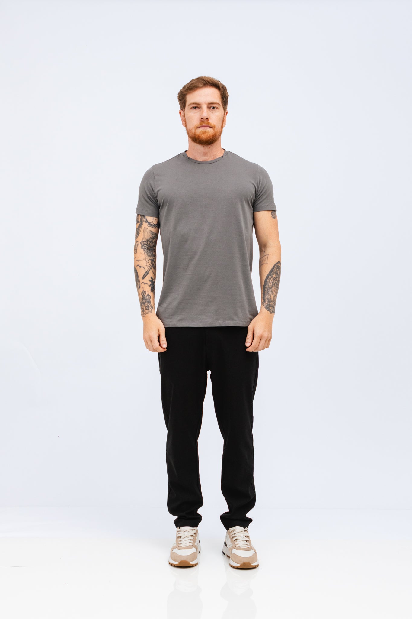 Camiseta Pima Atiq Cinza Boss