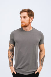 Camiseta Pima Atiq Cinza Boss