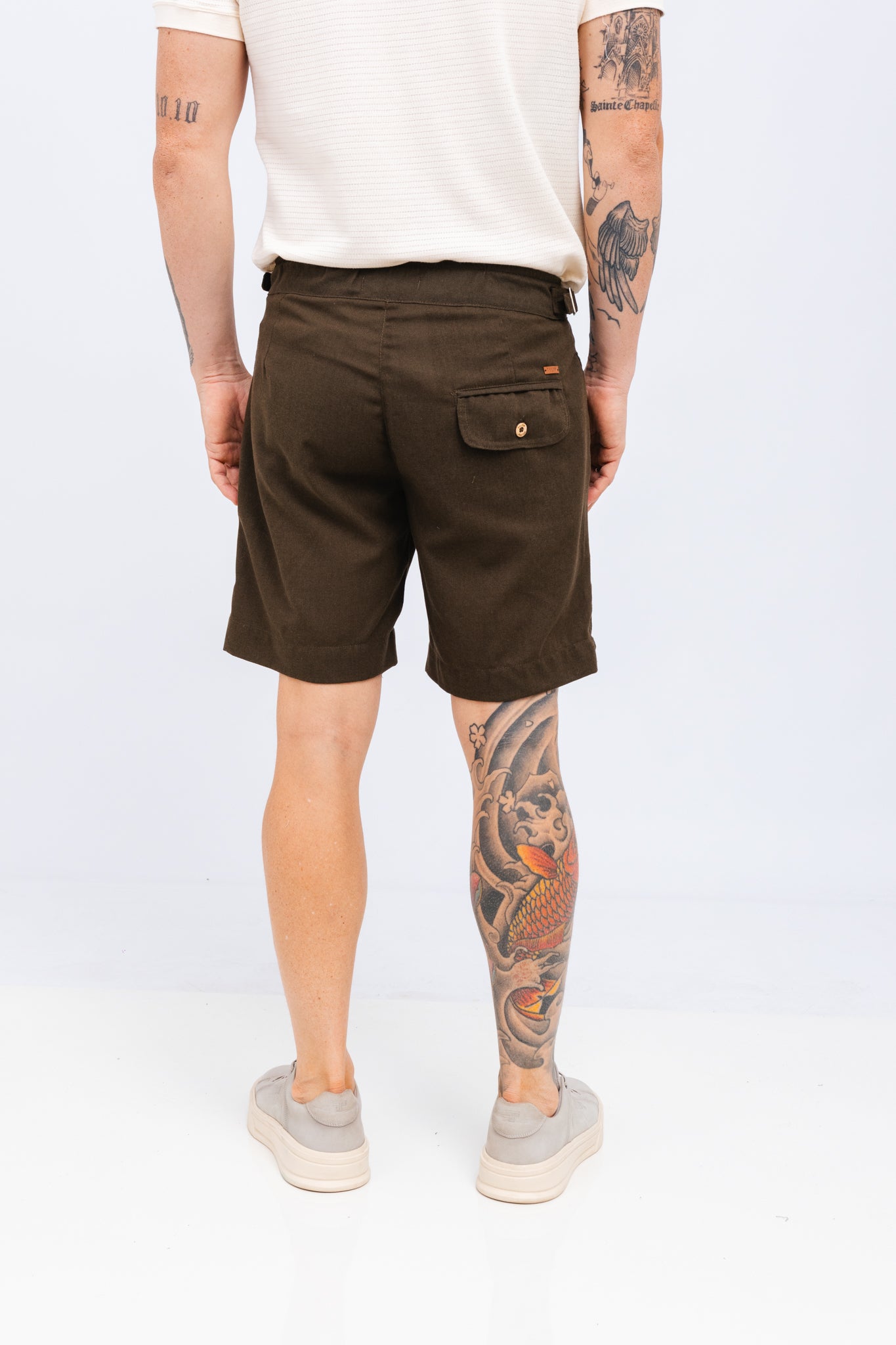 Bermuda Linen Kaimbe Verde Militar