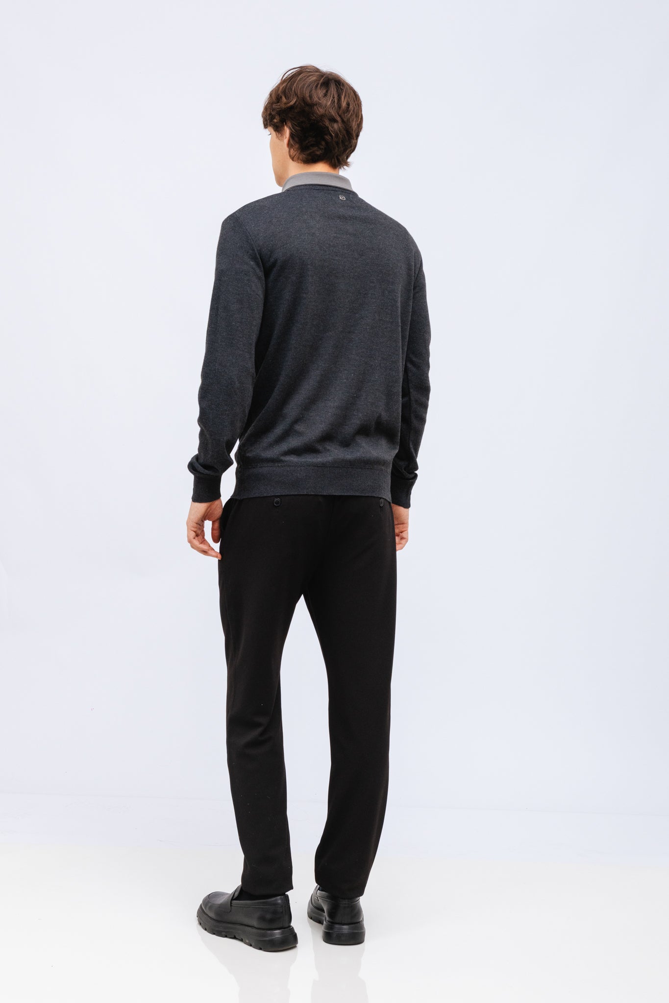 Sueter Tricot V Nawcelle Preto Mescla