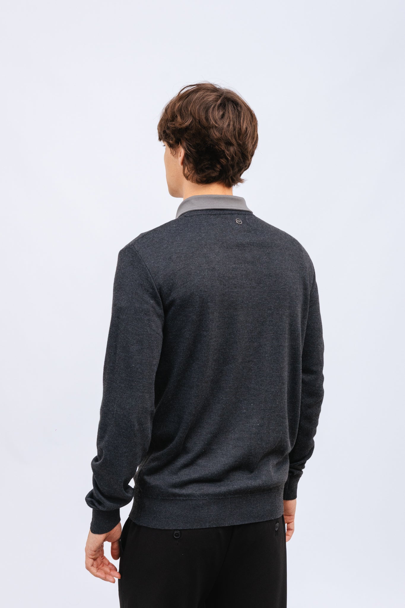 Sueter Tricot V Nawcelle Preto Mescla