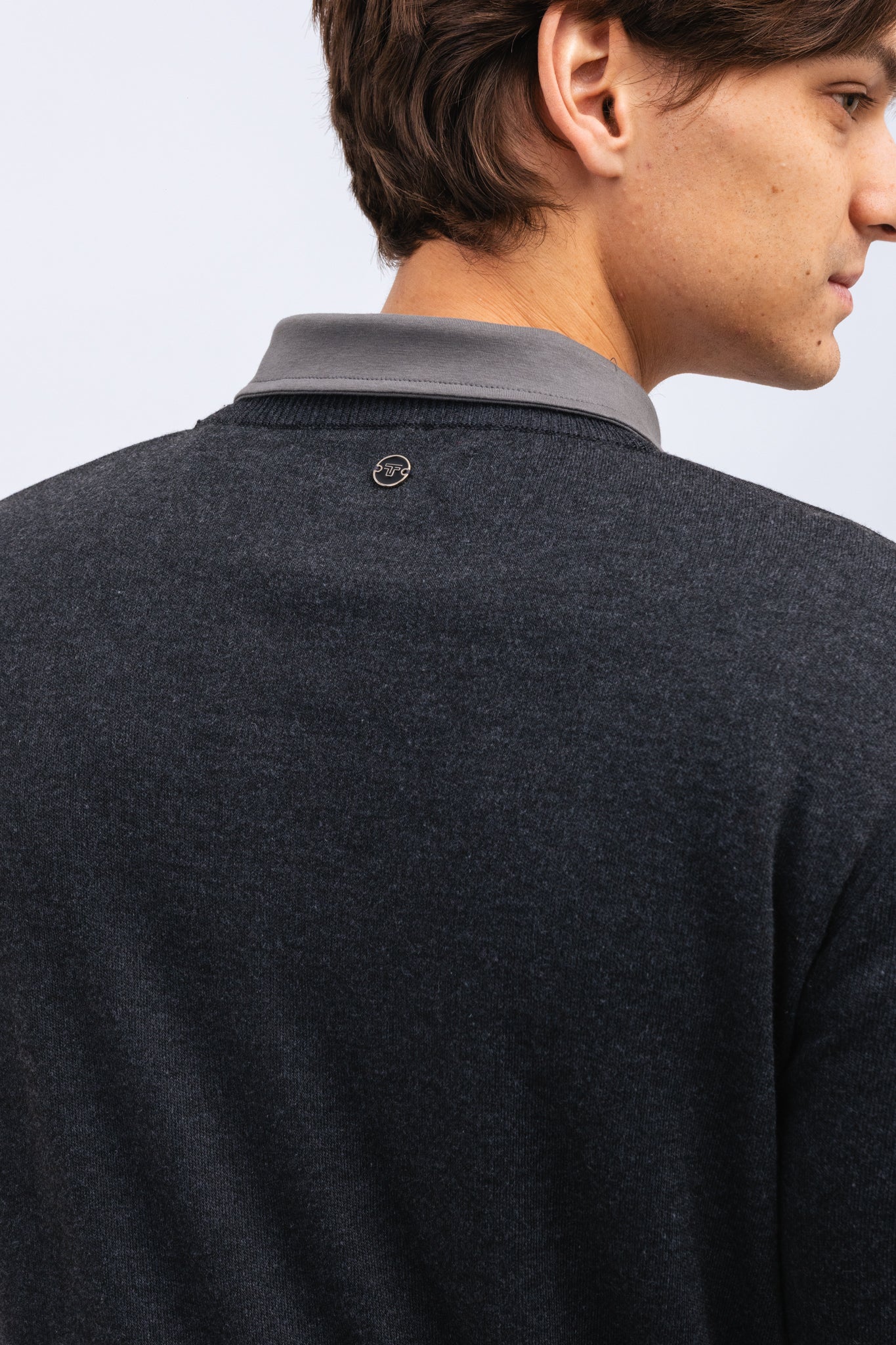 Sueter Tricot V Nawcelle Preto Mescla