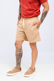 Short Nagore Linen Bege