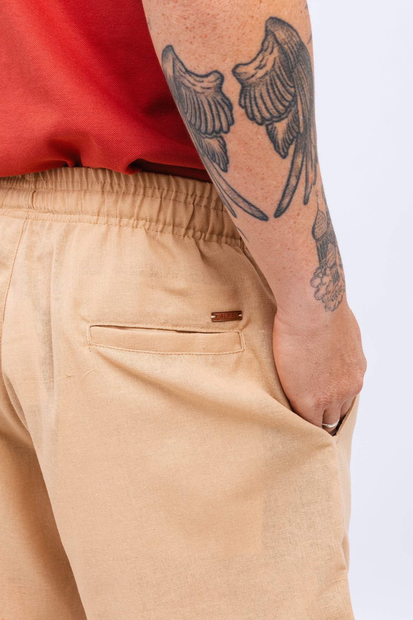 Short Nagore Linen Bege