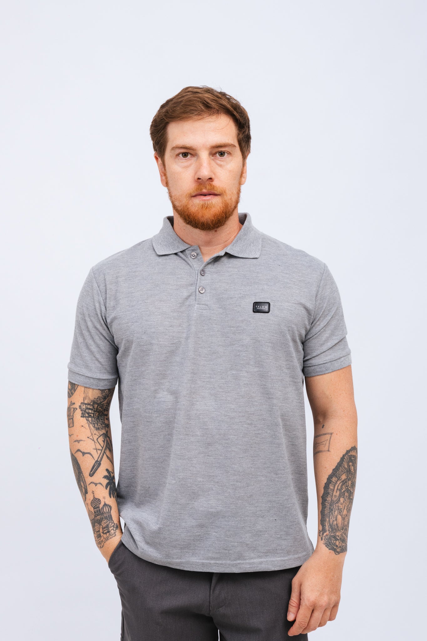 Polo Piquet Triulzi Cinza
