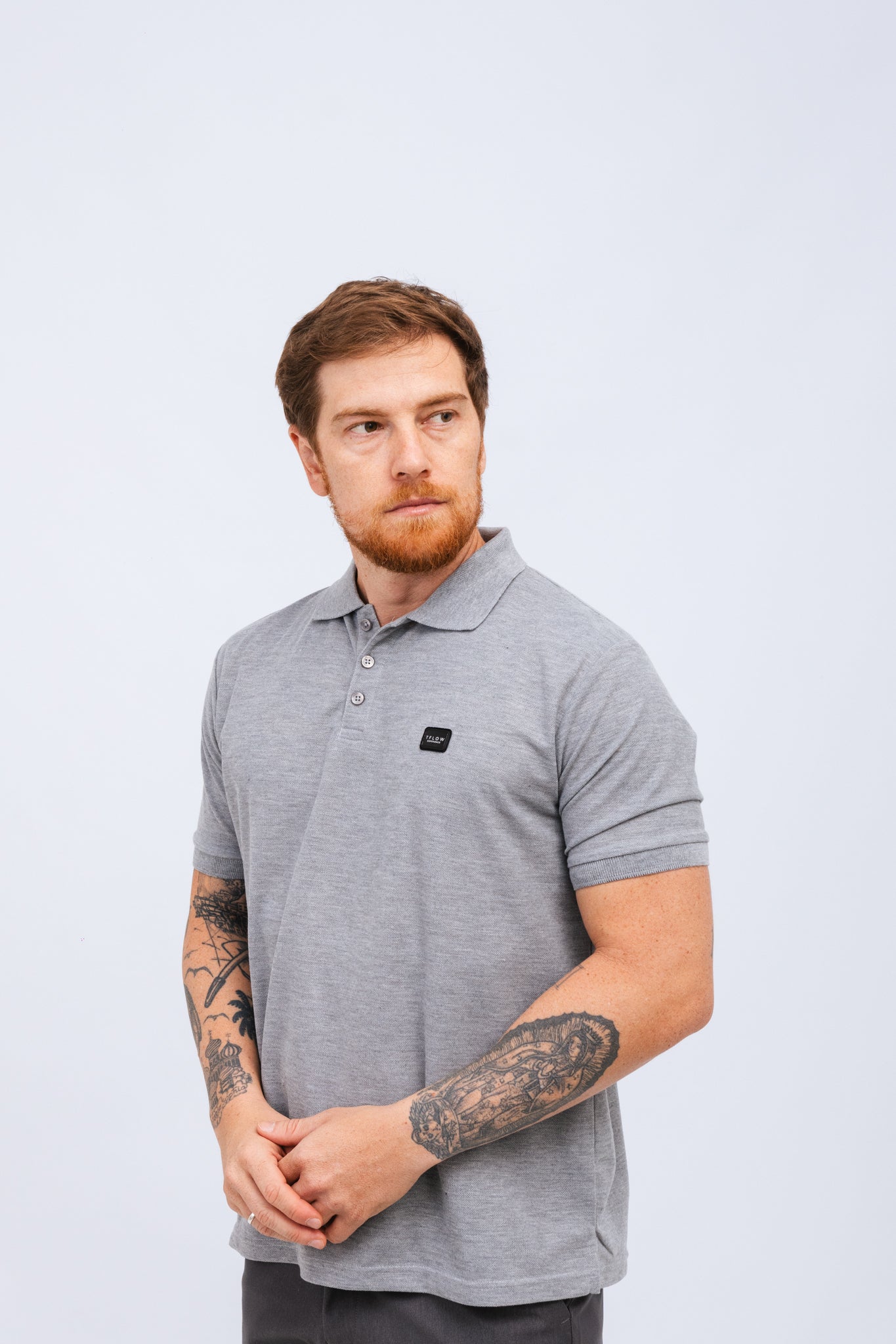 Polo Piquet Triulzi Cinza