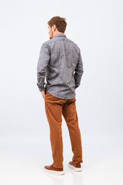 Camisa de Linho Linen Poah Preto Mesclado