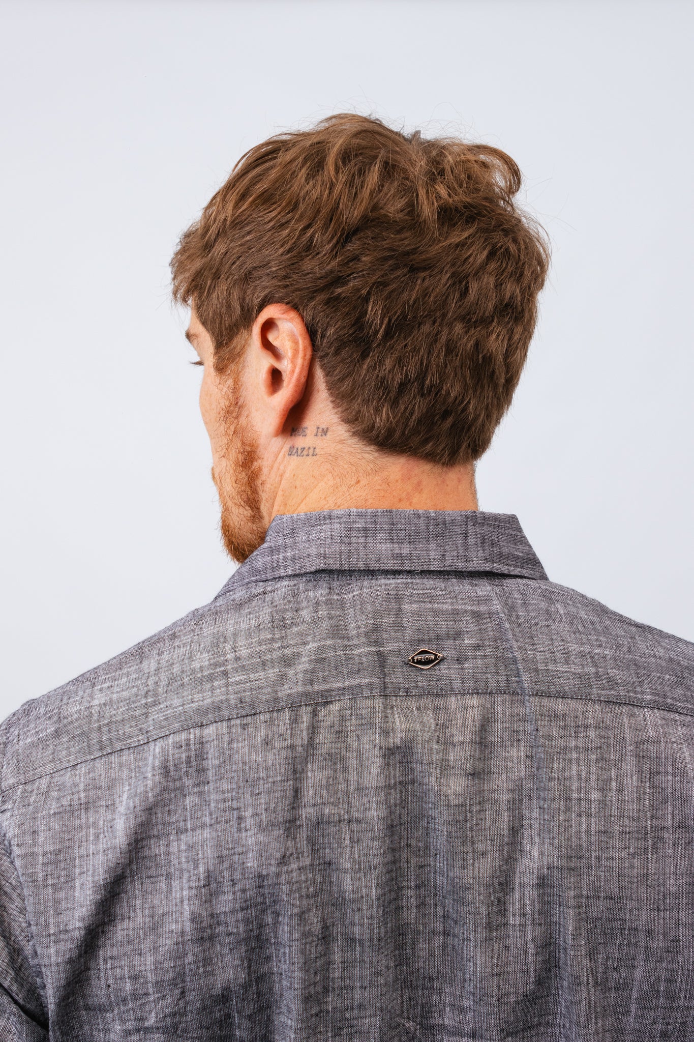 Camisa de Linho Linen Poah Preto Mesclado