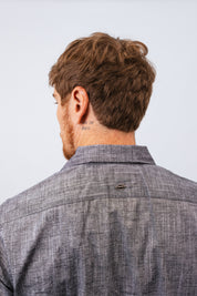 Camisa de Linho Linen Poah Preto Mesclado