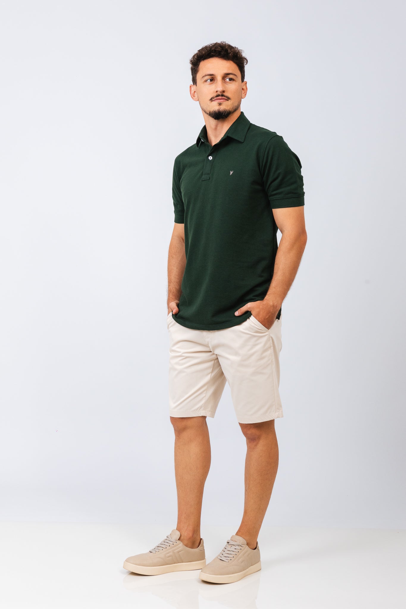 Polo Piquet Essential Verde Floresta