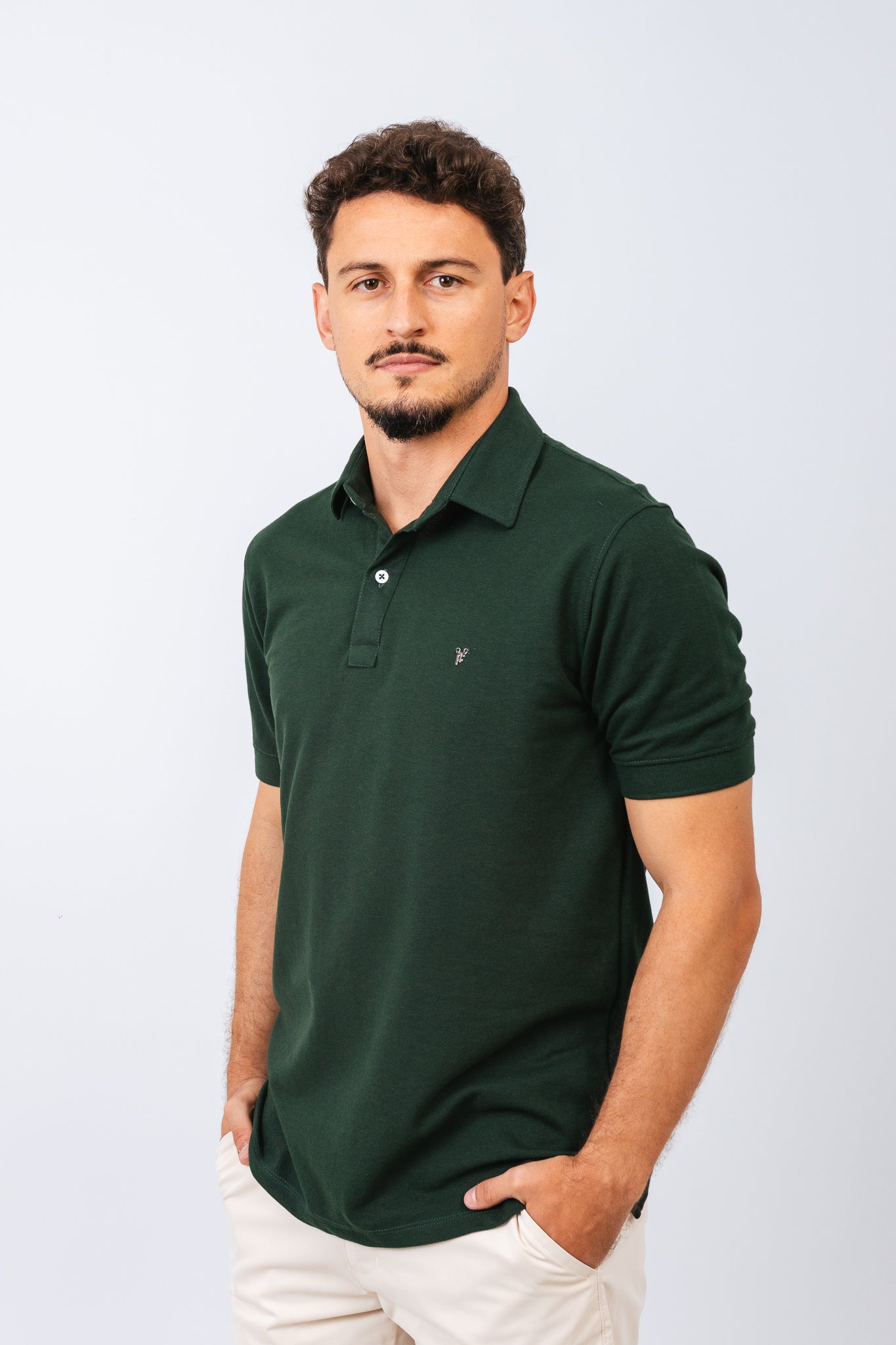 Polo Piquet Essential Verde Floresta