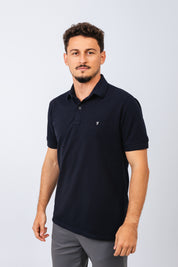 Polo Piquet Essential Azul Marinho