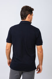 Polo Piquet Essential Azul Marinho