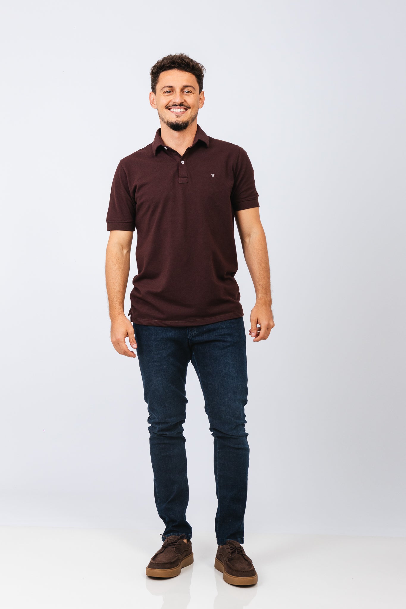 Polo Piquet Essential Marrom