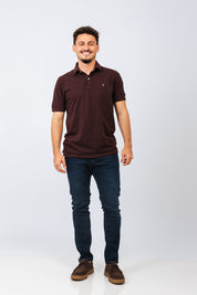 Polo Piquet Essential Marrom