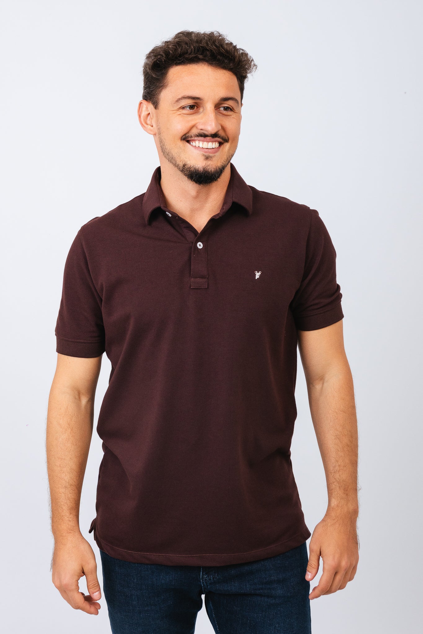 Polo Piquet Essential Marrom
