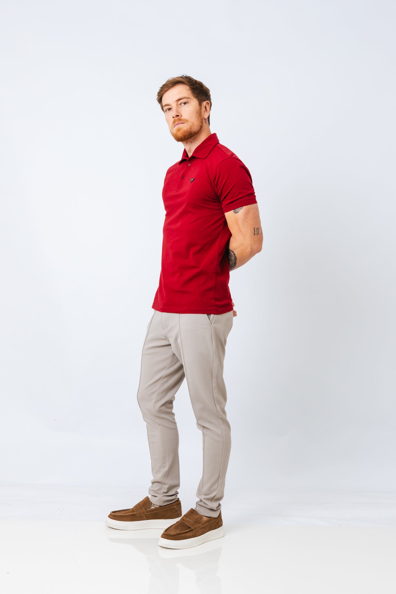 Polo Pima Cannel Vermelho Queimado