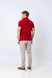 Polo Pima Cannel Vermelho Queimado