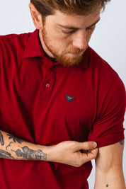 Polo Pima Cannel Vermelho Queimado