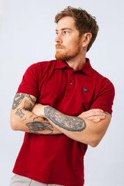 Polo Pima Cannel Vermelho Queimado