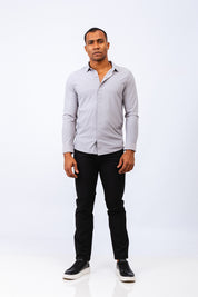 Camisa ML Premium Filippo Cinza Claro