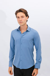Camisa ML Lecce Azul Médio