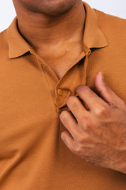 Polo Piquet Pima Lille Camel