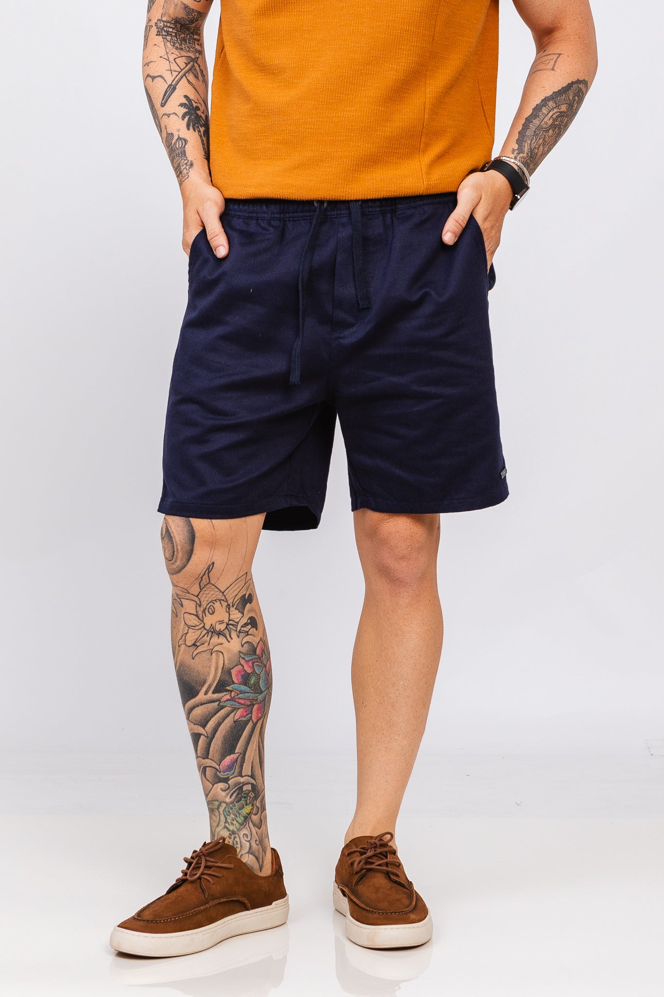 Short Sarja Tourlos Azul Marinho