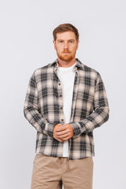 Camisa Flan Xadrez Longhorn Creme