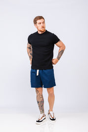 Short Nagore Linen Azul Marinho