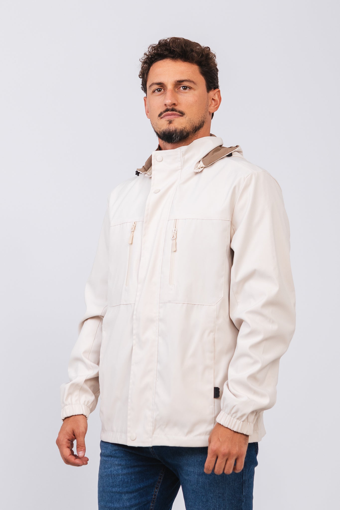 Jaqueta Dupla Cavalier Off White/Coffee