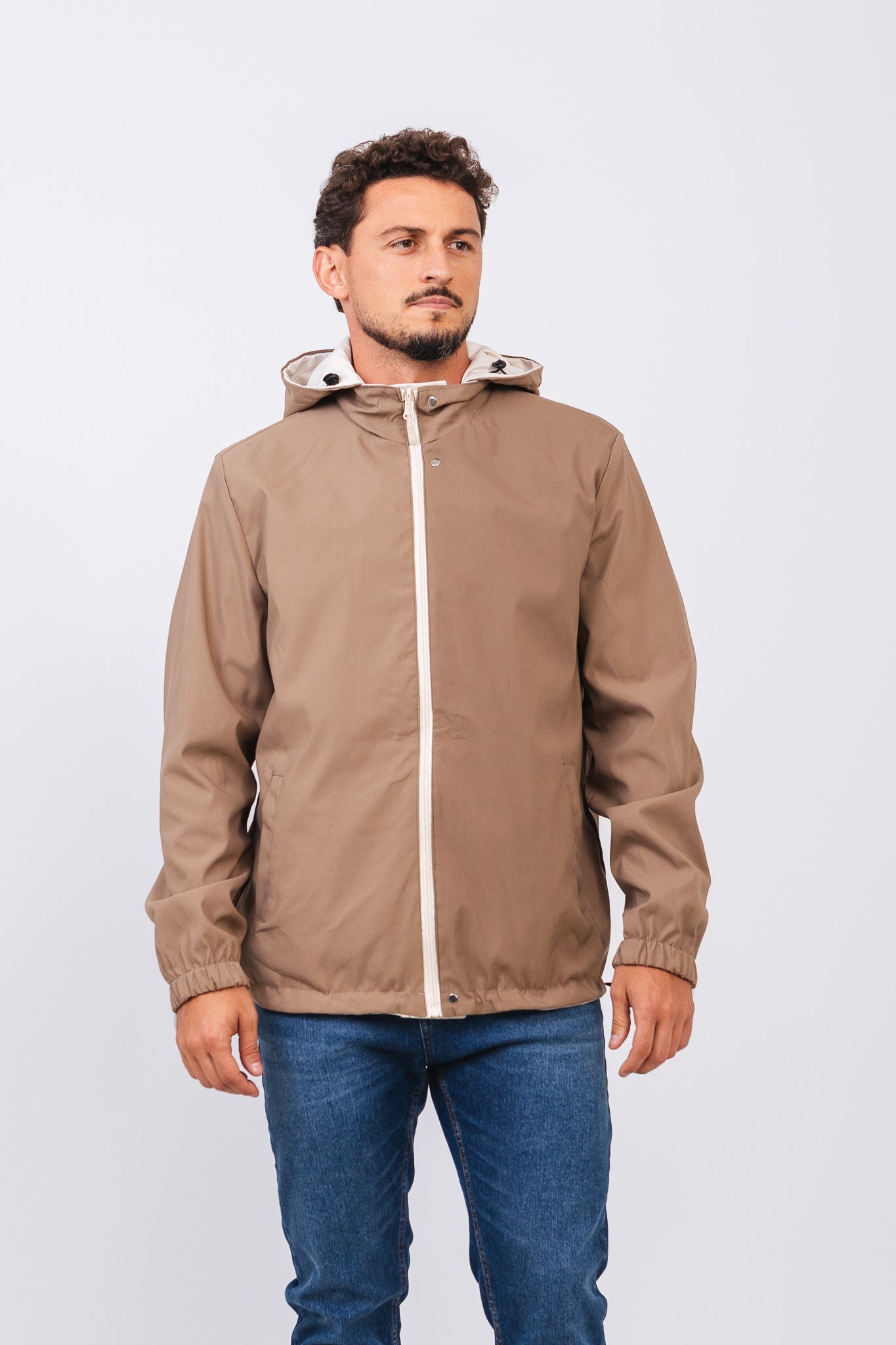 Jaqueta Dupla Cavalier Off White/Coffee