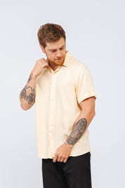 Camisa Viscose MC Rayon Areia