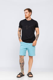 Bermuda Moletom Maldivas Azul Claro