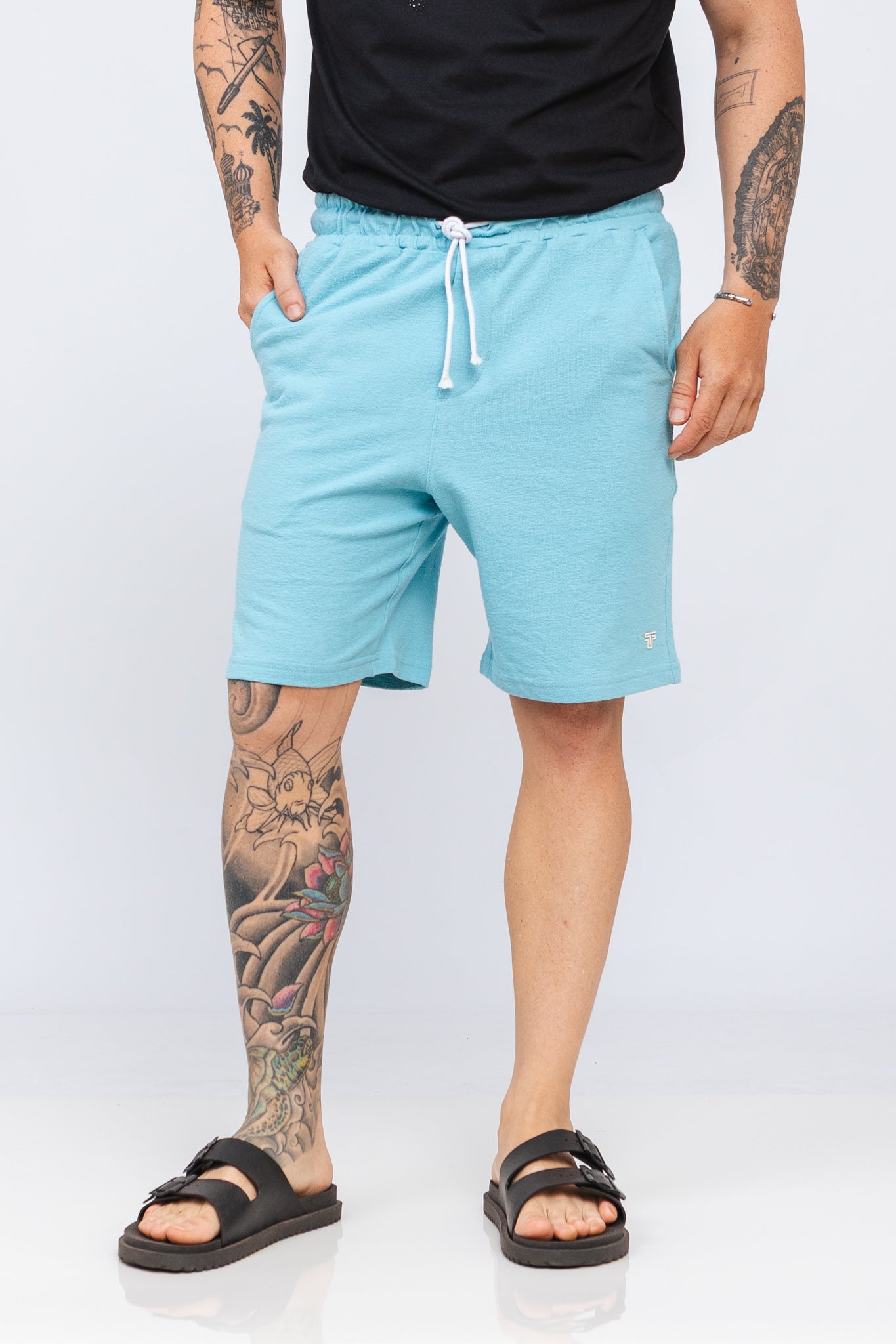 Bermuda Moletom Maldivas Azul Claro