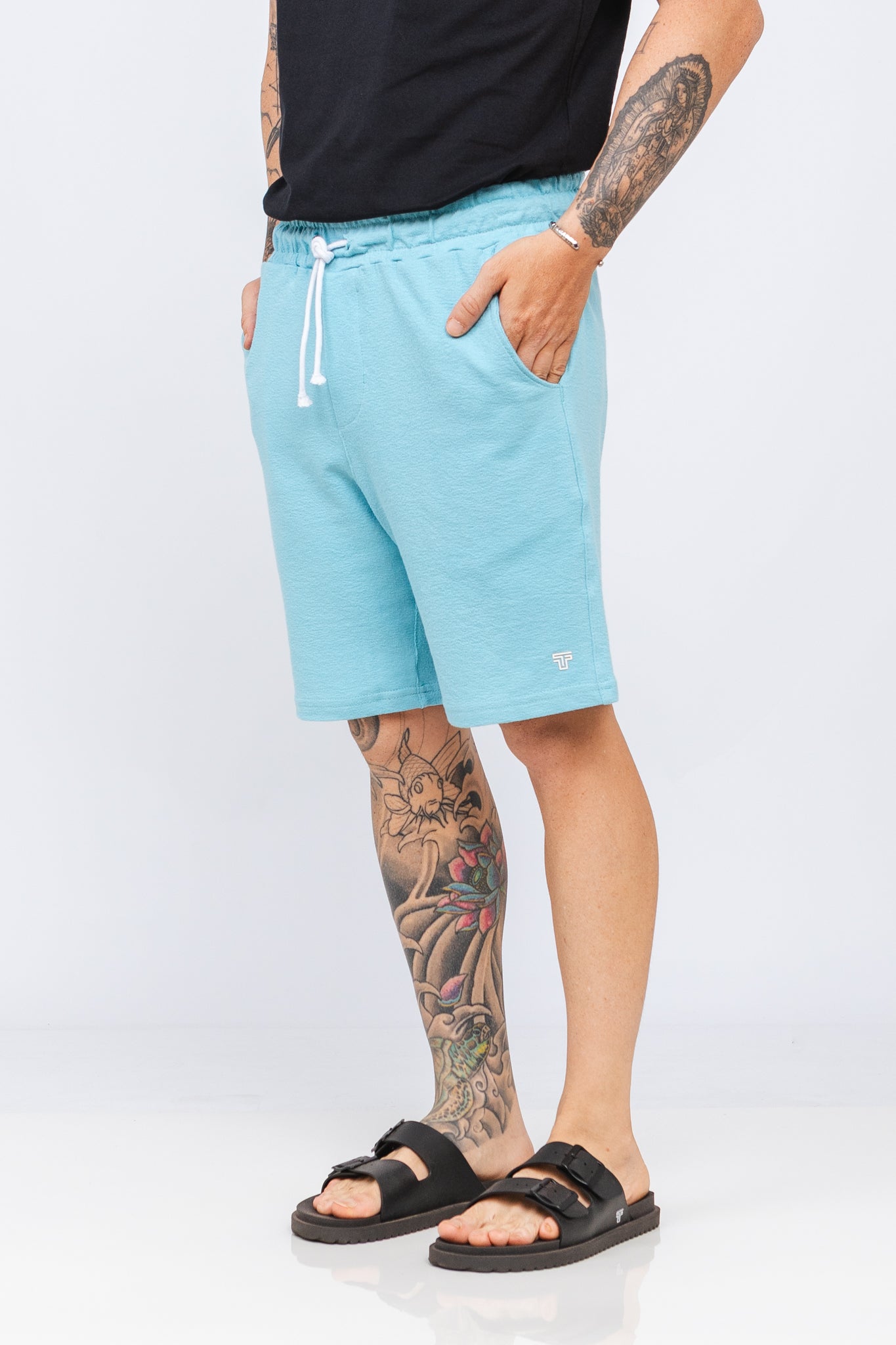 Bermuda Moletom Maldivas Azul Claro