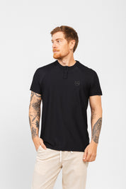 Camiseta Copa Henley Preta