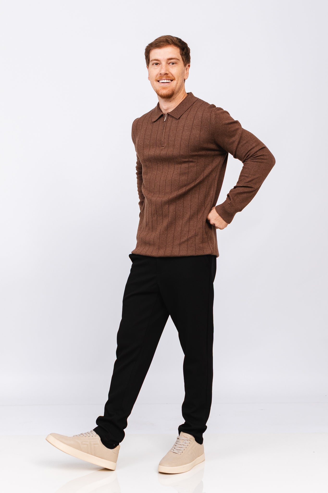Polo Tricot ML Bruma Marrom
