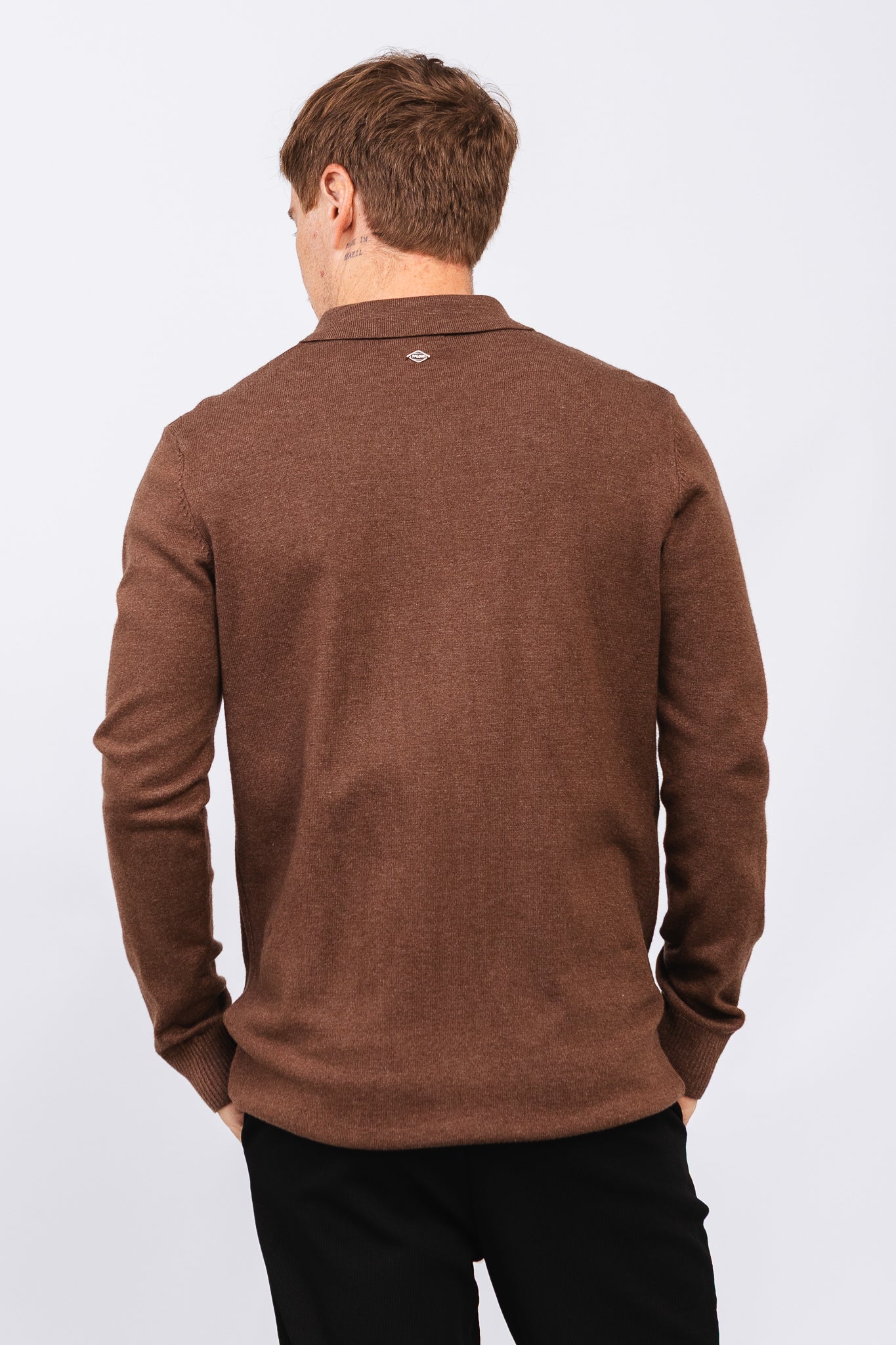 Polo Tricot ML Bruma Marrom