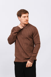 Polo Tricot ML Bruma Marrom