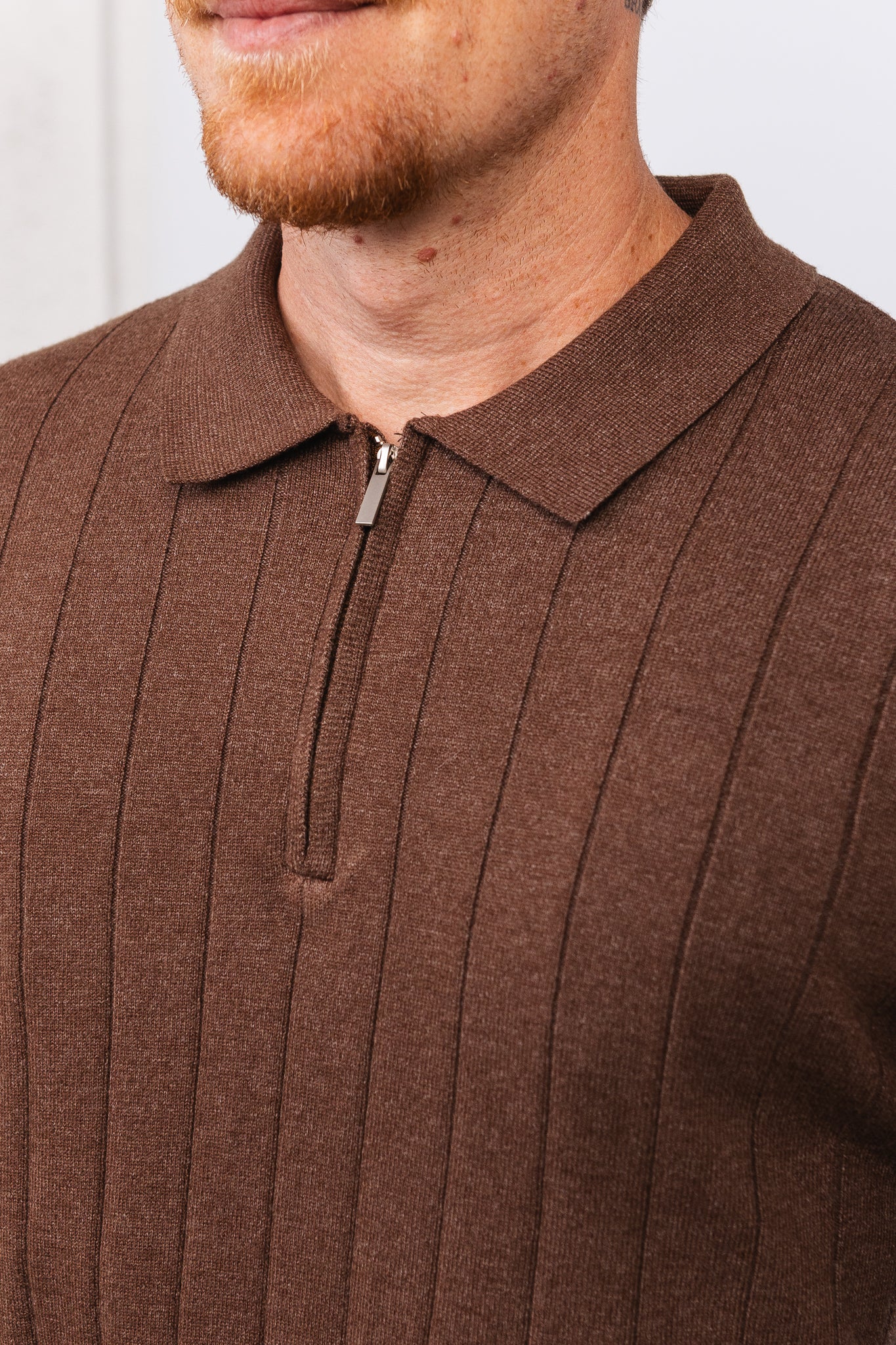 Polo Tricot ML Bruma Marrom