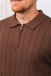 Polo Tricot ML Bruma Marrom