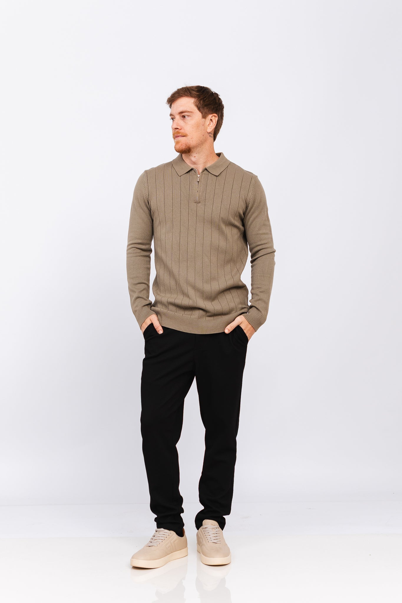 Polo Tricot ML Bruma Verde Musgo