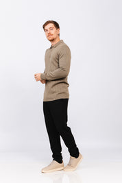 Polo Tricot ML Bruma Verde Musgo