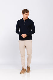 Polo Tricot ML Bruma Azul Marinho